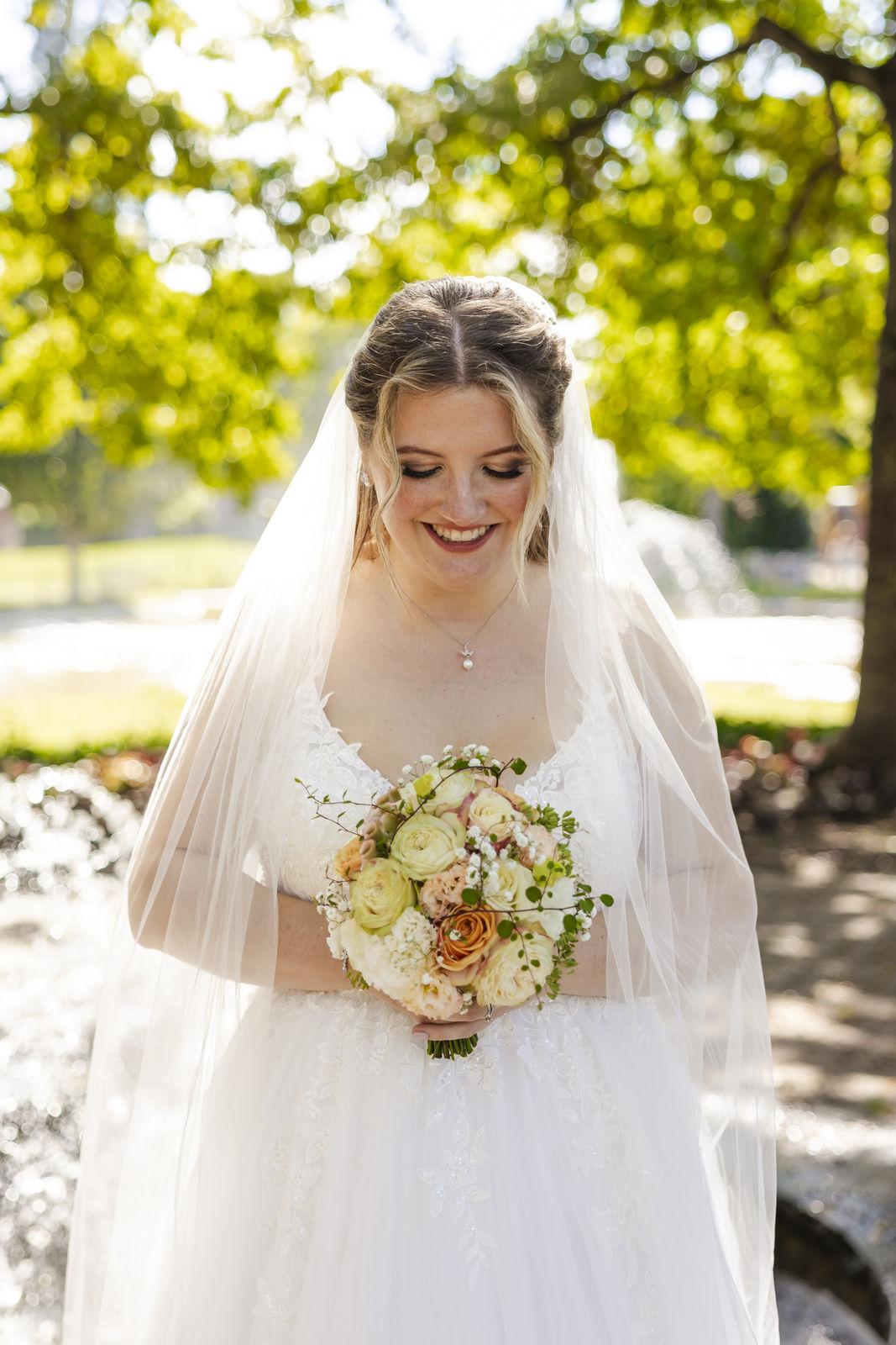 Portrait der Braut beim Hochzeitsshooting
