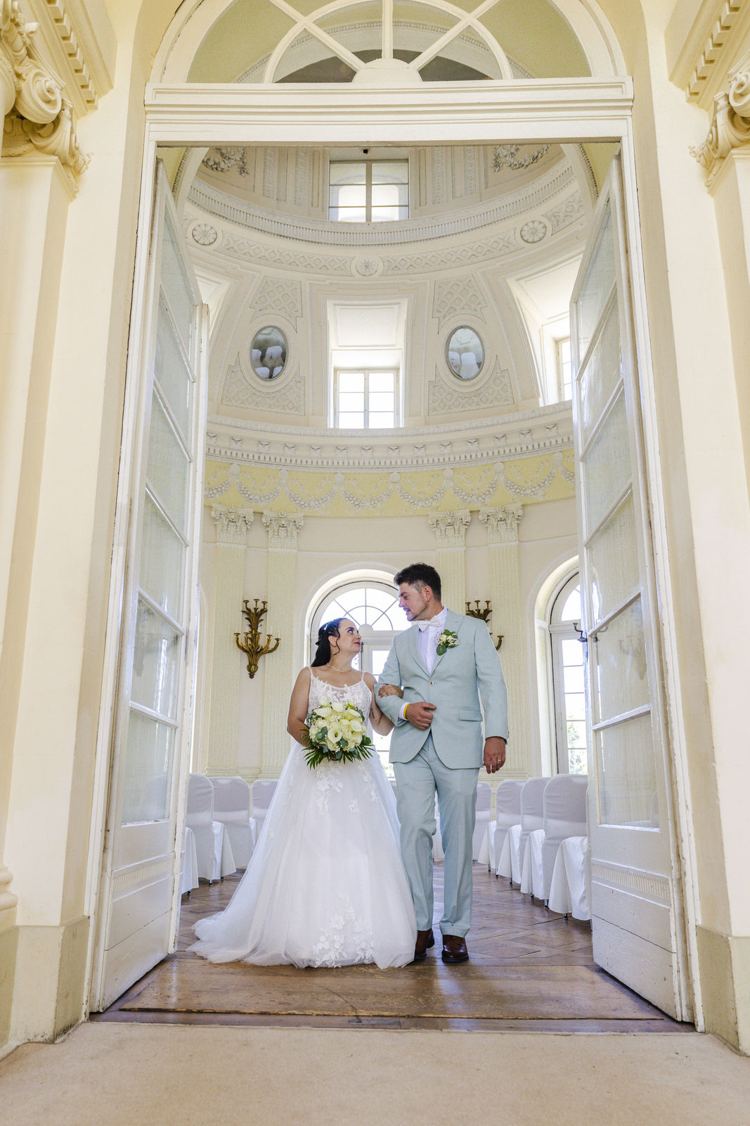 Brautpaar am Schloss Monrepos