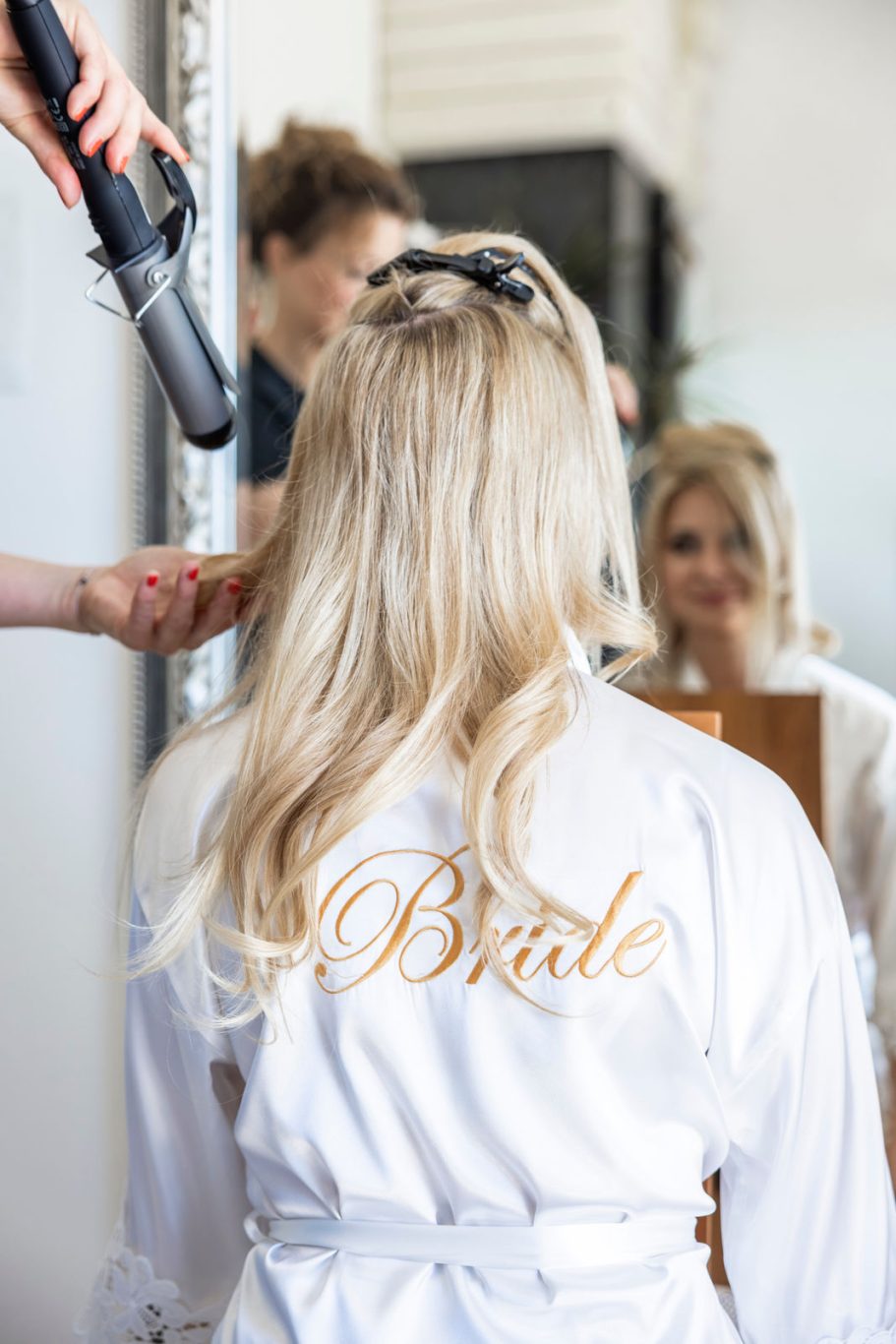 die ersten Momente des Hochzeitstages