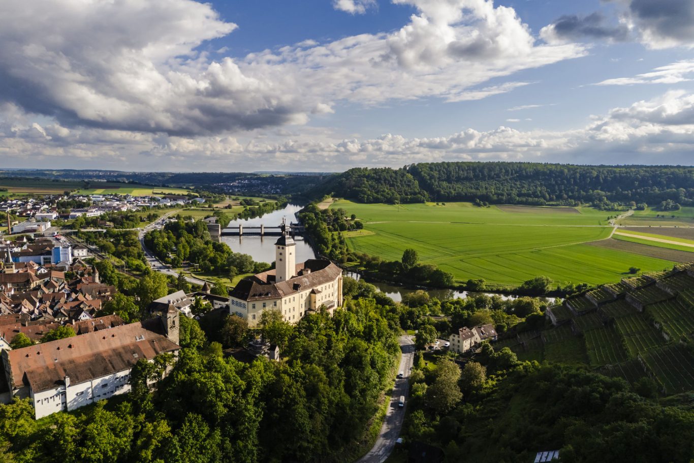 Schloss Horneck aus der Luft