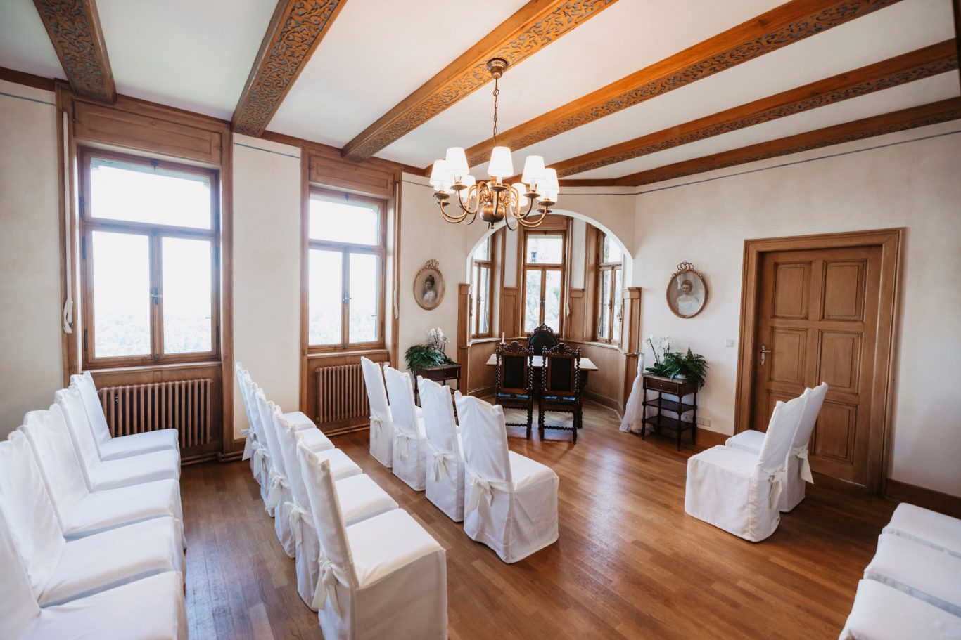 Das Standesamtszimmer im Gerobau Schloss Lichtenstein
